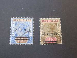 Seychelles 1901 Sc 29,31 FU