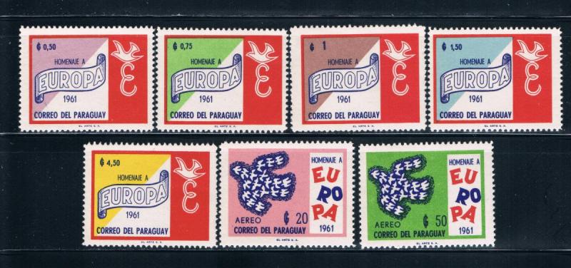 Paraguay 623-29 MNH set Europa 1961 (P0075)