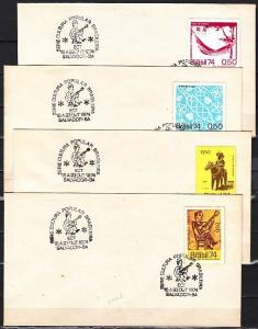 Brazil, Scott cat. 1362-1365. Musician And Crafts issue. 4 First day covers