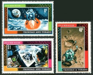 Trinidad & Tobago 166-168, MNH. Michel 249-251. Man's landing on Moon, 1969.