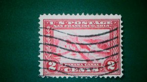 1912 Panama Pac Expo Scott# 398 Pedro Miguel W/M 2 C