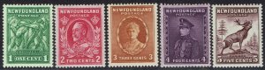 NEWFOUNDLAND 1932 PICTORIAL 1C - 5C PERF 13½