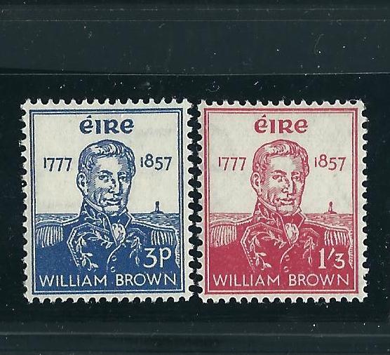 Ireland 161-62 William Guillermo Brown MNH VF 1957 SCV $48.75