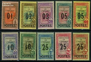 Tunisia 1925, Overprints 10v, Unused (hinged)