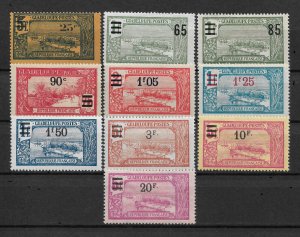 French Guadeloupe 1924-27, Surcharged, Scott # 86-95, VF MLH*/VF MH*OG (RMD-8)