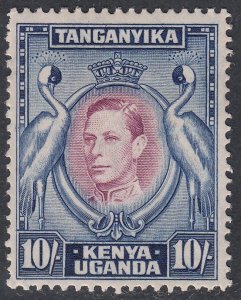 1944 KUT KGVI 10s PURPLE & BLUE PERF 13¼ x 13¾ (SG#149b) MH VF