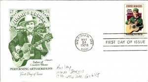 US 1755 Jimmie Rodgers Artmaster Pencil FDC