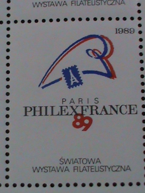 POLAND 1989- SC#2908a  PHILEXFRANCE'89 STAMP SHOW MNH S/S SHEET- VERY FINE