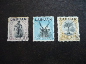 Stamps - Labuan - Scott# 49-51 - Used Part Set of 3 Stamps