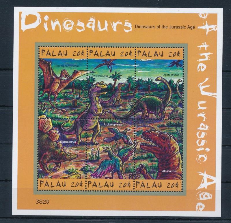 [35183] Palau 2000 Pre Historic Animals Dinosaurs MNH Sheet