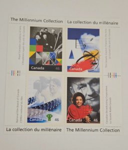 Canada 2000 Millennium Collection- Fostering Canadian Talent # 1821 PANE OF 4