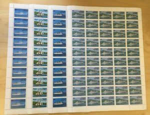 FULL SHEETS Grenadines 1984 601-4 - Ships - Set of Sheets - MNH