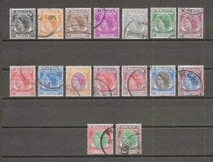 MALAYA/PENANG 1954/57 SG 28/43 USED Cat £20