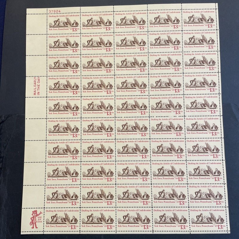 1977 sheet Articles of Confederation Sc #1726 