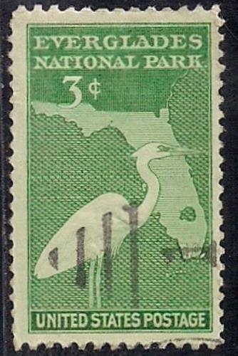 952 3 cent Everglades Park Dedication VF used