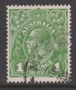 Australia 1926 KGV 1d Green  Scott#67 Fine Used