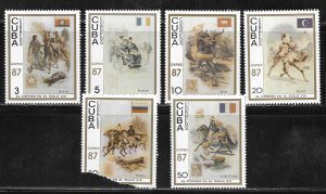 Cuba 2947-2954 CAPEX '87 Philatelic Exhibition set MNH DAMAGED 2951