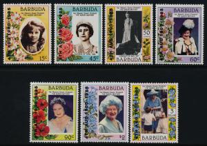 Barbuda 724-8,733,5 MNH Queen Mother, Flowers, Roses, o/p