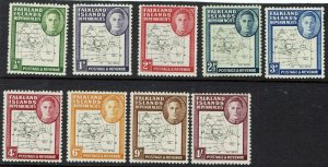 FALKLAND ISLANDS DEPENDENCIES 1946 KGVI THIN MAP SET