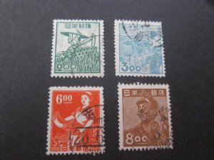 Japan 1948 Sc 425-26,429-30 FU