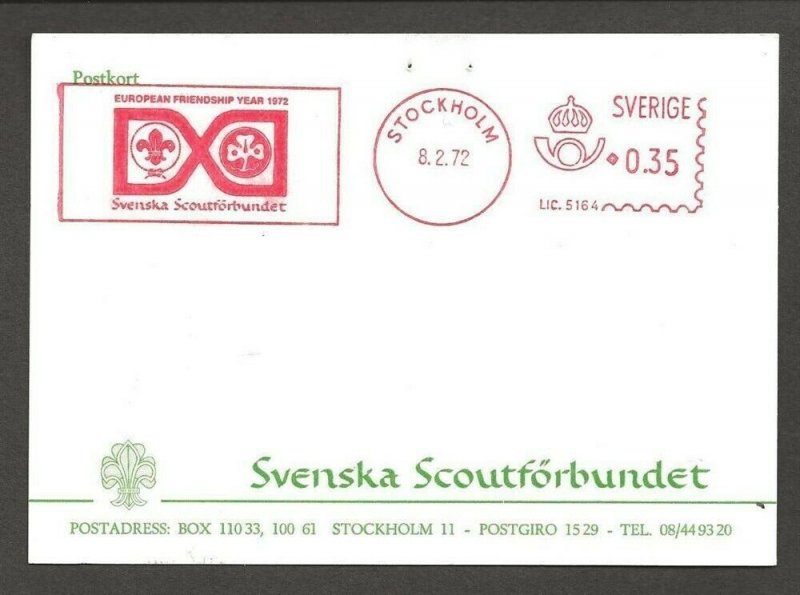 1972 Sweden Boy Scout meter European Friendship Stockholm