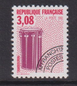 France  #2278a   MNH 1992  musical instruments precancelled 3.08fr Perf. 12