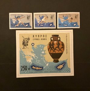 Stamps Cyprus Scott #300-303 never hinged