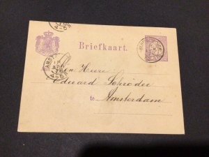 Amsterdam 1878 postal card Ref 59726