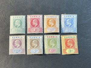 GAMBIA # 28-34 & 39-MINT/HINGED----PART SET----1902-05