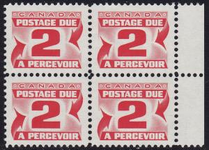 Canada - 1973 - Unitrade #J29 - MNH block of 4 - Numeral