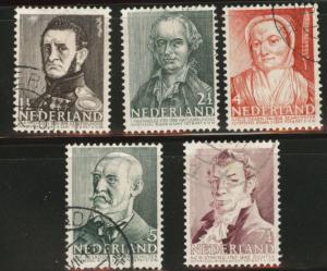 Netherlands Scott B134-138 used 1941 semi-postal set