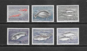 FISH - GREENLAND #136-41   MNH