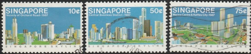 Singapore,  #499-501 Used  From 1987