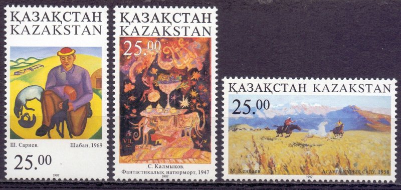 Kazakhstan. 1997. 185-87. Paintings painting. MNH.