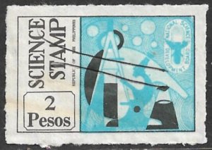 PHILIPPINES 1969 2p Supplementary Tax SCIENCE Stamp Revenue Bft 9 VFU