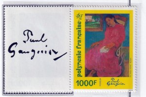 French Polynesia 1994 -  Paul Gauguin 100fr  - MNH single + label   # 646