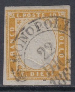 Italy - Sardegna - Sass. n. 14Eb cv 1050$ bistro scuro