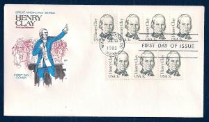 UNITED STATES FDC 3¢ Henry Clay 1983 Farnam