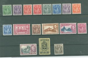 St. Lucia #110-126 Unused Single (Complete Set)