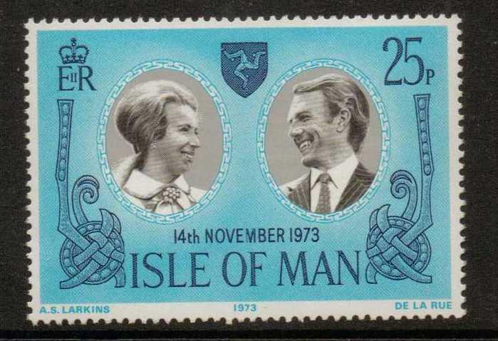 ISLE OF MAN SG41 1973 ROYAL WEDDING MNH