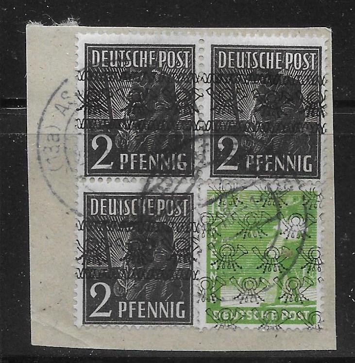 Germany 600, 620 Workers Overprint Used on Cut