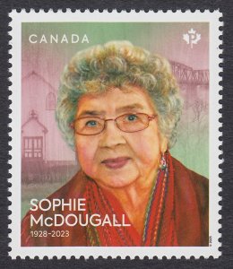 CANADA 2025 MNH = INDIGENOUS LEADERS =Sophie McDougall - Métis, Stamp from S/S