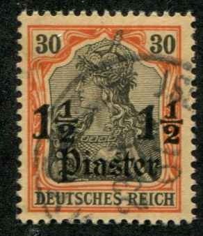 German Offices Turkey SC# 35 1-1/2pi  on 30pf on Germany Used