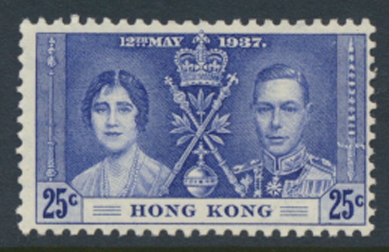 Hong Kong  SG 139  SC# 153 MNH Coronation 1937 see detail & scans
