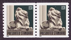 3769 Public Library Lion mint coil pair