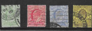 GB #146 -149 King Edward VIl   (U) CV $102.50