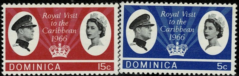 DOMINICA 1966 ROYAL VISIT MH