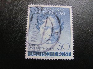 Germany Berlin 1952 USED SC 9N80 BEETHOVEN SET XF MICHEL 30 EUROS