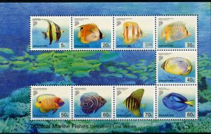 SINGAPORE SCOTT #997a FISH S/S  MINT NH LOT OF 50