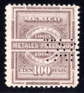 MP 44, Mexico, 100P, 1905-1906, Precious Metals / Metales Preciosos